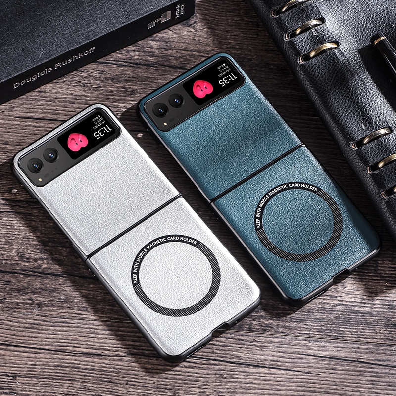 เคสโทรศัพท์มือถือหนัง PU คุณภาพสูง สําหรับ Motorola Moto Razr 40 40 Ultra ELVEV