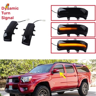 ไฟเลี้ยวไดนามิก LED ติดกระจกมองข้างรถยนต์ สําหรับ Toyota RAV4 Highlander 4Runner Sienna Fortuner