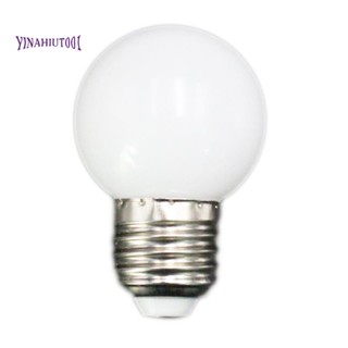 หลอดไฟ Led E27 - E27 1w Pe Frosted Led Globe สีสันสดใส สีขาว สีแดง สีเขียว สีฟ้า สีเหลือง 220v -1 ชิ้น (สีขาว)