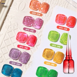 สีเจล แฟลช Flash สีทาเล็บเจล AS ( รหัส AFD ) Fluorescent Diamond สีเจลแฟลช 15ml ยาทาเล็บเจล สีแฟลช ต้องใช้เครื่องเป่าเล็บ พร้อมส่ง! 【doom】