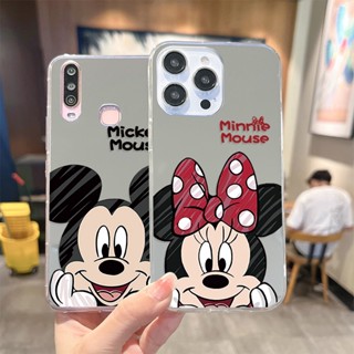 เคสกระจก ลายการ์ตูนมิกกี้ มินนี่เมาส์ สําหรับ ออปโป้ A3s A5 A9 A53 A33 A15 A15s A52 A92 A54 A16 A31 A78 A76 A83 A77 A98 A91 Reno 2 3 4 5 6 7 8 Z F T Pro F9 F11 เคส | J021