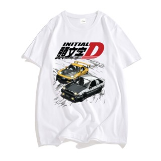 เสื้อยืด พิมพ์ลายกราฟิกการ์ตูนญี่ปุ่น Initial Dt Racing Drift Ae86 สําหรับผู้ชาย 2022