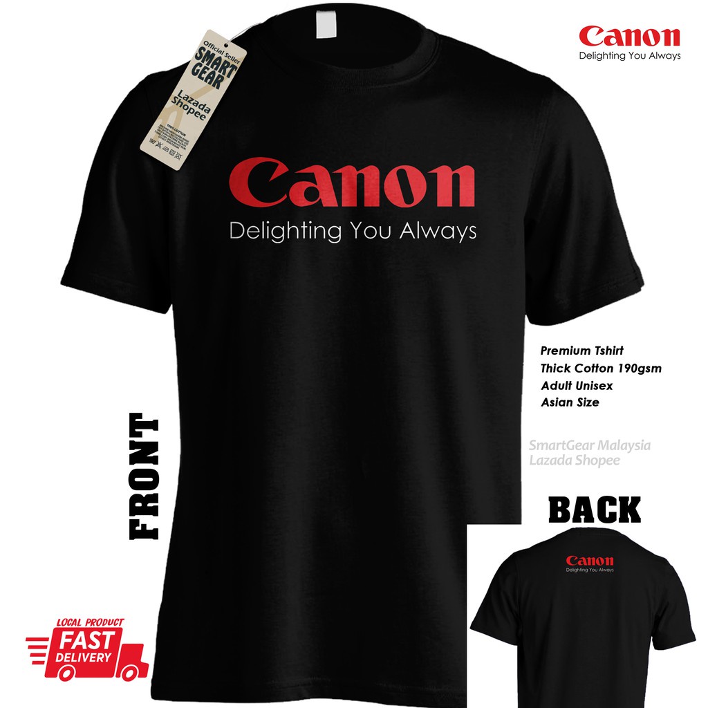 พิมพ์ลาย เสื้อยืดผ้าฝ้าย พิมพ์ลายกล้อง Canon Delighting You Always สําหรับผู้ใหญ่ ทุกเพศ ทุกวัย Nikon DSLR
