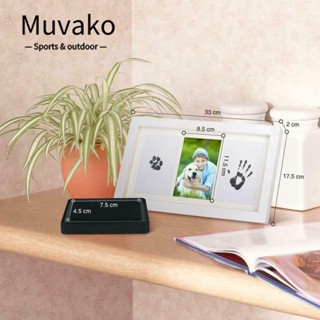 MUVAKO กรอบของขวัญเด็กแรกเกิด พิมพ์ลายมือและเท้า ของขวัญวันปีที่หนึ่ง