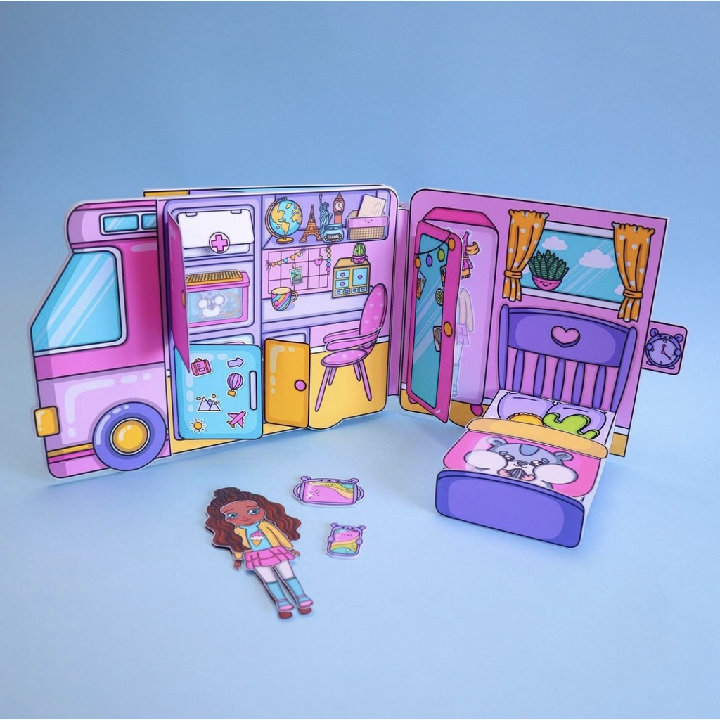 [AuYouti Fairy ] Fairy House Collection - Paper Doll House Bus Tripdochoixinh888