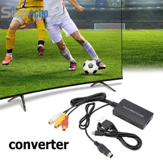 ♕พร้อมส่ง♕Rca / AV S-Video to HDMI-compatible อะแดปเตอร์แปลงเสียง วิดีโอ สีดํา [superecho.th]