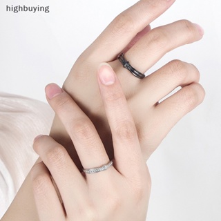 [highbuying] 1 ชิ้น แหวนคู่รัก สีเงิน เปิดแหวน สําหรับผู้หญิง ผู้ชาย แหวนนิ้ว ปรับได้ โรแมนติก คู่รัก ครบรอบ เครื่องประดับ ของขวัญใหม่ พร้อมส่ง