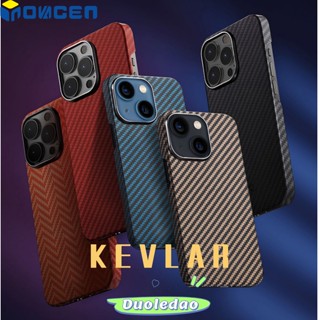 Inovagen KEVLAR เคสโทรศัพท์มือถือ ไฟเบอร์อารามิด หรูหรา บางพิเศษ สําหรับ Phone 13 14 15 Pro Max Series