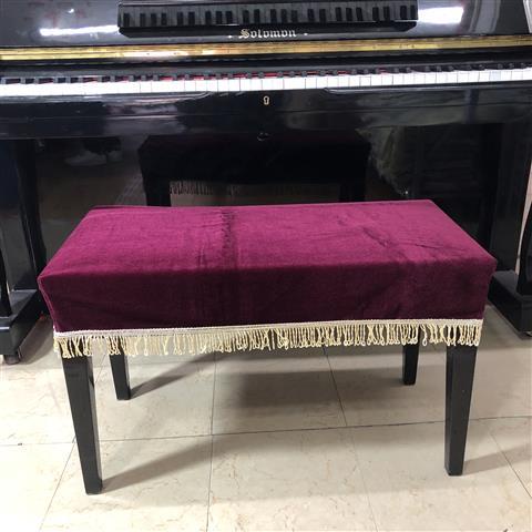 [Qinmeng Piano Cover] ผ้าคลุมเก้าอี้เปียโน ผ้ากํามะหยี่ สีทอง สําหรับป้องกันเปียโน และเก้าอี้เปียโน