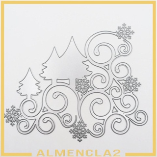 [Almencla2] แผ่นแม่แบบโลหะ ตัดลายคริสต์มาส ใช้ง่าย สําหรับตกแต่งสมุดภาพ อัลบั้มรูปภาพ DIY