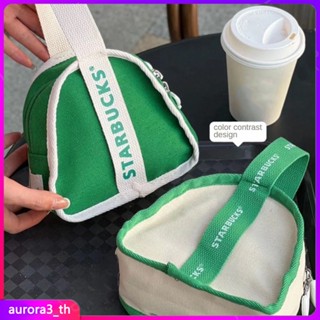 【ในการจัดส่ง】Starbucks Mini Triangle Bag Lunch Bag กระเป๋ามัมมี่ความจุขนาดใหญ่