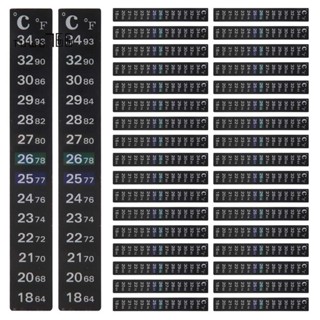 เครื่องวัดอุณหภูมิดิจิทัล แถบคริสตัล มีกาวในตัว สําหรับตู้ปลา 36 ชิ้น