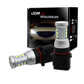 Ijdm หลอดไฟตัดหมอกซีนอน LED P13W SH24W PSX26W 6000K สีขาว สําหรับรถยนต์ Mazda CX-5 Chevy Camaro Audi B8 A4 S4 Q5 2 ชิ้น