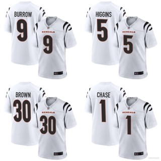 ใหม่ NFL เสื้อกีฬาแขนสั้น ลายทีมชาติฟุตบอล Cincinnati Bengals สีน้ําตาล พลัสไซซ์