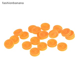 [fashionbanana] รอกสายพานพลาสติก รู 2 มม. สีส้ม สําหรับเครื่องบินบังคับวิทยุ DIY 20 ชิ้น