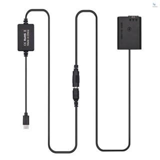 {fash} สายเคเบิล USB Type-C เป็นแบตเตอรี่ดัมมี่ NP-FW50 DC แบบเปลี่ยน สําหรับ Sony A7S2 A7S A7 II R RII A7M2 A6000 A6300 A6500 A7000