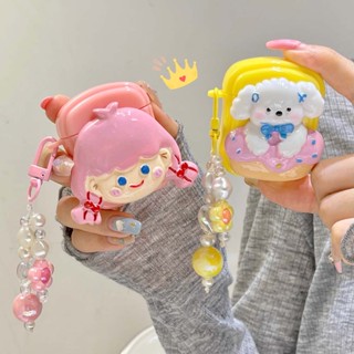 เคสหูฟัง 3D พร้อมสายโซ่คล้อง สําหรับ AirPods 1 2 3 Pro 2 2022