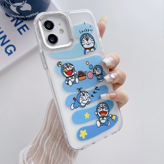 🔥 โดเรม่อนเคสไอโฟน เคสไอโฟน11 เคส iphone 14 เคสแบบใสหรูหราชุบเลนส์เคสนิ่ม TPU ป้องกันกล้องเคสใส เรียบง่าย เข้ากันได้กับ สําหรับ iPhone 14 Pro Max เคสไอโฟน7พลัส SE2 SE3 2022 7Plus 13 Pro max 12 11 10x xr xs max i8plus 8Plus