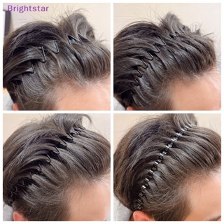 Brightstar ที่คาดผมโลหะ กันลื่น ทนทาน สีดํา เหมาะกับของขวัญ สไตล์สปอร์ต แฟชั่นสําหรับผู้ชาย และผู้หญิง และผู้ใหญ่ 6 ชิ้น