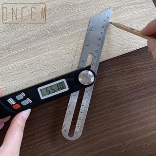 【ONCEMOREAGAIN】Digital Angle Ruler Electronic Sliding Goniometer Stainless Steel + Plastic 1pcs