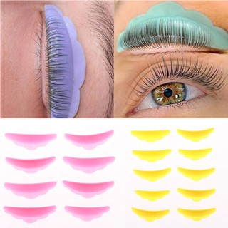 ใหม่ แผ่นซิลิโคน 3D ใช้ซ้ําได้ สําหรับต่อขนตา 5 คู่