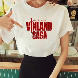 เสื้อท็อป พิมพ์ลายกราฟฟิคอนิเมะ Vinland Saga ตลก สําหรับผู้หญิง