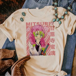 เสื้อยืด พิมพ์ลายอนิเมะ Mitsuri สไตล์สตรีท สําหรับผู้หญิง