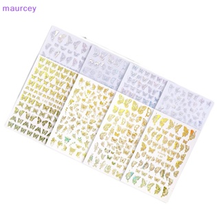 Maurcey สติกเกอร์เลเซอร์ ลายผีเสื้อ สําหรับตกแต่งเล็บ DIY TH