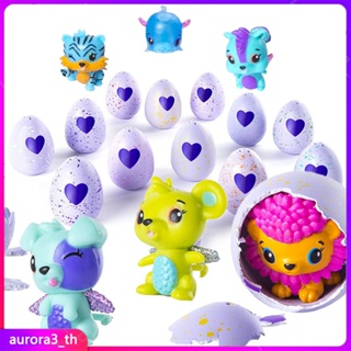 【ในการจัดส่ง】 1 ชิ้น Hatchimals Hatching Egg Interactive ของเล่นเพื่อการศึกษา Shimmering Draggle Great Easter Gift For Kids Children