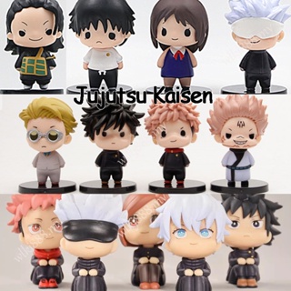 โมเดลฟิกเกอร์ Jujutsu Kaisen Sukuna Satoru Bean eye Ryomen Gojo Itadori Yuji Fushiguro Megumi Kugisaki Nobara สําหรับตกแต่งสํานักงาน 6 ชิ้น ต่อชุด