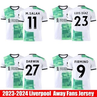 เสื้อกีฬาแขนสั้น ลายทีมชาติฟุตบอล Diaz Darwin Firmino Salah NP2 23 24 LFC พลัสไซซ์ PN2