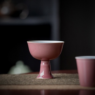 Ru Bean Red Tall Tea Cup [Huayun] ชุดถ้วยชาเซรามิก สไตล์จีน หรูหรา สําหรับครัวเรือน