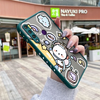 เคสโทรศัพท์มือถือแบบแข็ง ใส กันกระแทก ลายการ์ตูนอวกาศ มีลายด้านข้าง สําหรับ Huawei Y6P