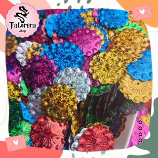 TATORERA 100pcs เลื่อมวงกลม คละสี ขนาด 25 มิล(2.5ซม.)