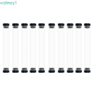 Vat1 กล่องใส่ปากกา ทรงกระบอก สีใส สําหรับโรงเรียน 10 ชิ้น