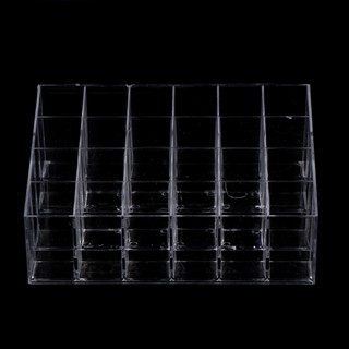 Bak กล่องอะคริลิคใส 24 ช่อง สําหรับจัดเก็บเครื่องสําอาง ลิปสติก ยาทาเล็บ