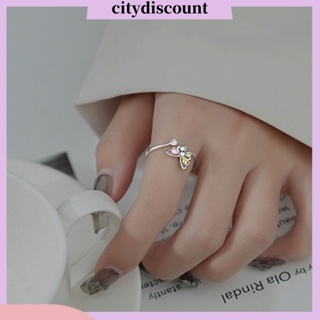 &lt;citydiscount&gt; แหวน ประดับเพทาย พลอยเทียม รูปผีเสื้อ หลากสี เครื่องประดับแฟชั่น สําหรับผู้หญิง