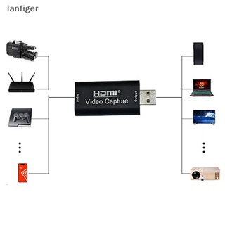 Lanf การ์ดจับภาพวิดีโอ 4K USB 3.0 HDMI สําหรับ PS4 เกม ดีวีดี กล้องบันทึกวิดีโอ สตรีมมิ่ง EN