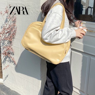 Zara กระเป๋าสะพายไหล่ ทรงโท้ท ขนาดใหญ่ จุของได้เยอะ เหมาะกับการเดินทาง สไตล์นักธุรกิจ สําหรับผู้หญิง