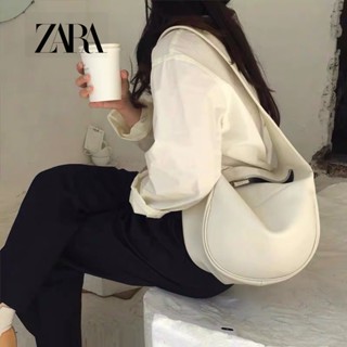 Zara กระเป๋าสะพายไหล่ กระเป๋าถือ หนังนิ่ม ความจุขนาดใหญ่ สําหรับสตรี