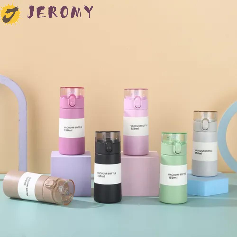 Jeromy กระติกน้ําร้อนสเตนเลส ขนาดเล็ก พร้อมหลอดดูด กันรั่วซึม 150 250 มล. สําหรับเด็ก