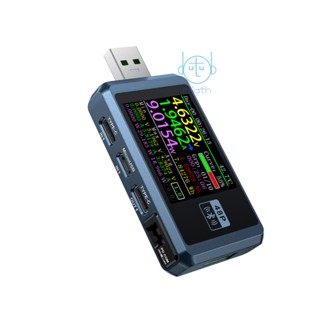 [mjia] Fnirsi FNB48P เครื่องทดสอบโวลต์มิเตอร์ แอมมิเตอร์ USB TYPE-C หน้าจอ 6 หลัก อเนกประสงค์ สําหรับตรวจจับสายไฟ แบตเตอรี่