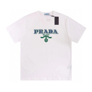 P-ra888-เสื้อยืดแขนสั้น พิมพ์ลายโลโก้นูน คลาสสิก แฟชั่นใหม่ล่าสุด สําหรับทุกเพศ DFHS