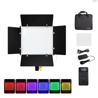 Andoer W480RGB แผงไฟ LED 40W สองสี 480 ชิ้น ลูกปัด LED 2500-9000K หรี่แสงได้ 20 เอฟเฟคไฟพิเศษ DC/NP Series ใช้แบตเตอรี่ พร้อมหน้าจอ LCD โลหะ