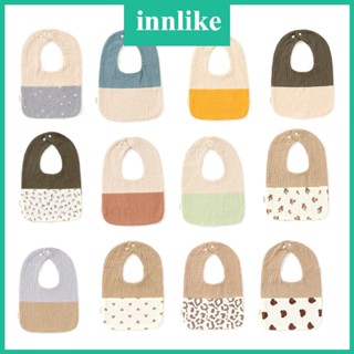 Inn ผ้ากันเปื้อน ผ้าฝ้าย แบบนิ่ม หลายลาย สําหรับเด็กทารกแรกเกิด Unisex