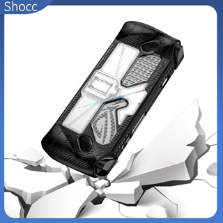 Shocc เคส TPU ป้องกันผิว พร้อมขาตั้ง พับได้ อุปกรณ์เสริม สําหรับ Rog Ally