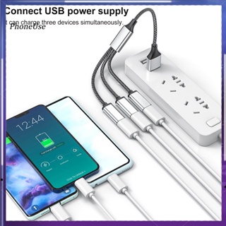 3 in 1 สายเคเบิลแยก USB OTG 480Mbps ความเร็วสูง USB Type-C เป็น 3 USB อุปกรณ์เสริมคอมพิวเตอร์