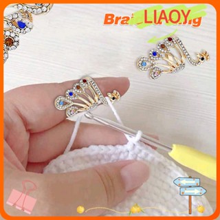 Liaoy แหวนถักโครเชต์ อุปกรณ์เสริม สําหรับใช้ในครัวเรือน