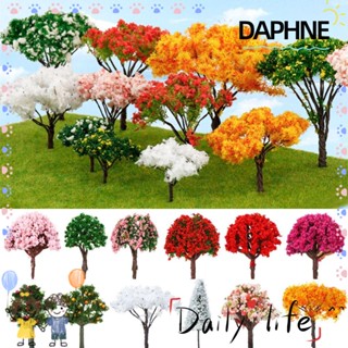Daphne โมเดลต้นไม้ประดิษฐ์ พลาสติก หลายสไตล์ สําหรับตกแต่งรางรถไฟ 5 ชิ้น