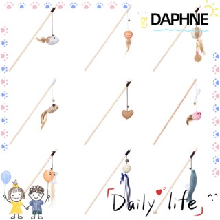 Daphne ของเล่นไม้ พร้อมกระดิ่งไม้ ขนาดเล็ก สําหรับสัตว์เลี้ยง แมว